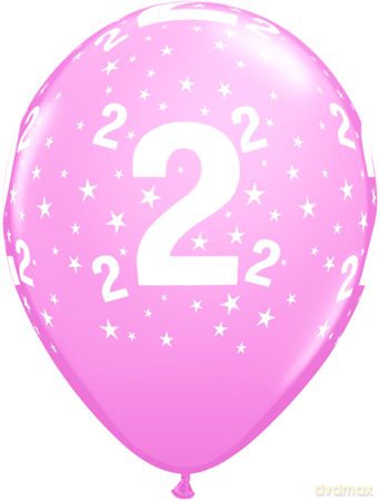 Balon QL 11'' z nadrukiem 2 pastel różowy