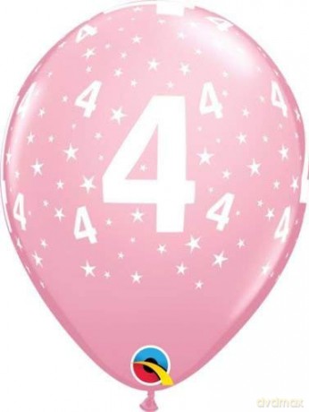 Balon QL 11'' z nadrukiem 4 pastel różowy