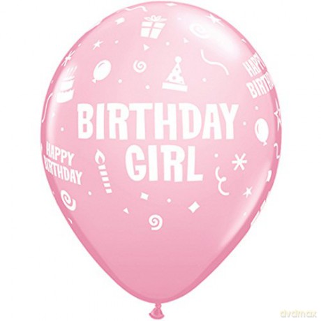 Balon QL 11" z nadrukiem "Birthday Boy" pastel niebieski 6 szt 17920