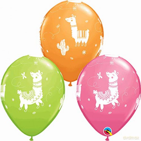 Balony 11" QL z nadrukiem Llamas 25 szt