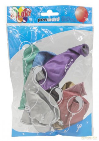Balony 12" chrom mix kolorów 10 szt