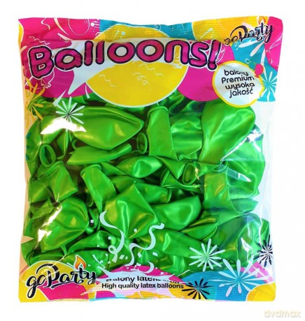 Balony B071 jasny zielony metalik 80 szt 12" 30 cm