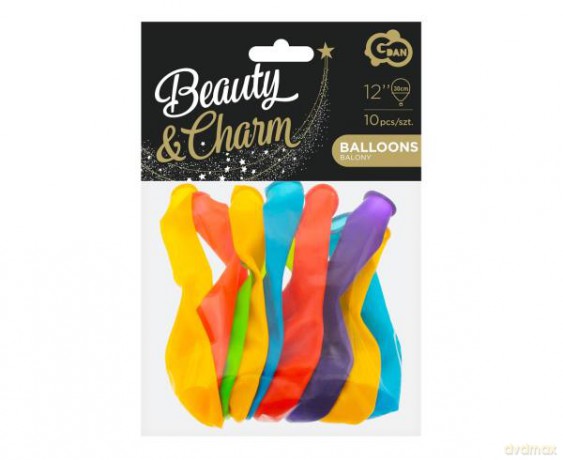 Balony Beauty&Charm krystaliczny mix 12'' 10 szt.