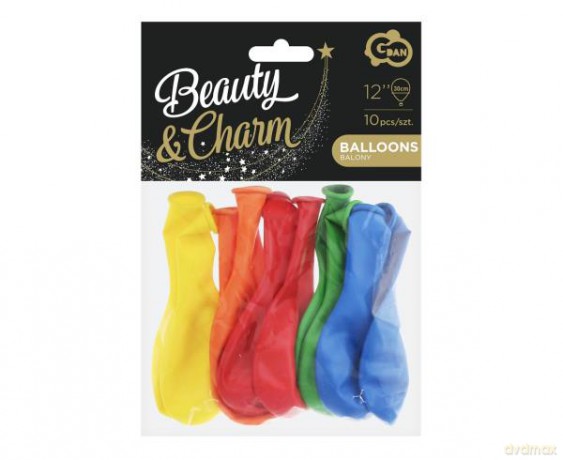 Balony Beauty&Charm pastelowy mix 12'' 10 szt.