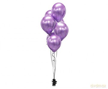 Balony Beauty&Charm platynowe/fioletowe 12"/7szt