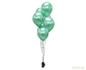 Balony Beauty&Charm platynowe/zielone 12"/7szt