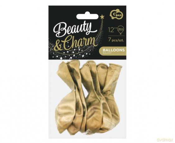 Balony Beauty&Charm platynowe/złote 12"/7szt