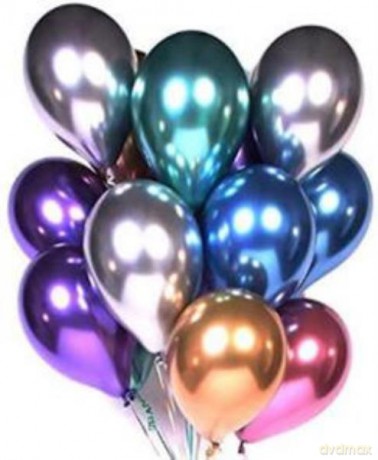 Balony chromowane mix kolorów, 12" 30 cm 5 szt.
