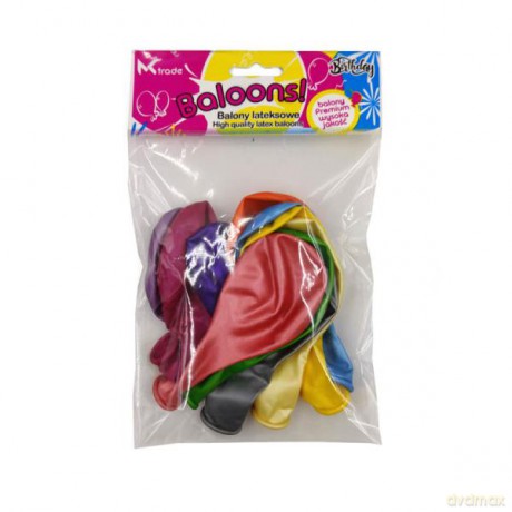 Balony metalik mix 10 kolorów 30 cm, 10 szt.