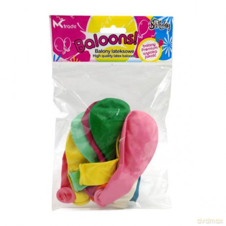 Balony metalik mix 10 kolorów 30 cm, 5 szt.