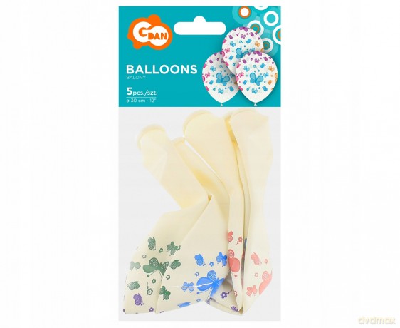 Balony Motylki 5 sztuk 12"