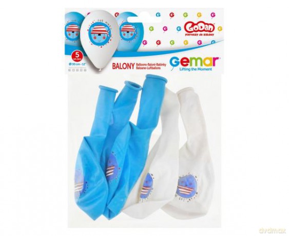 Balony Premium Ahoj nad. kolorowy 12'' 5 szt.