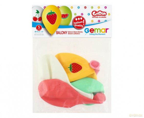 Balony Premium Hel Owoce 13cali 5 szt.