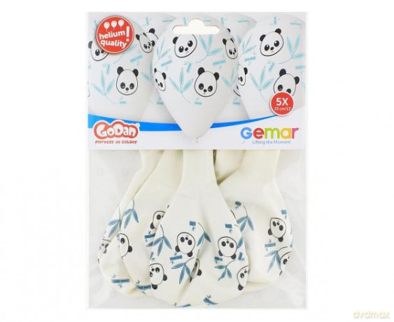 Balony Premium Hel Panda i bambus 13cali 5 szt.