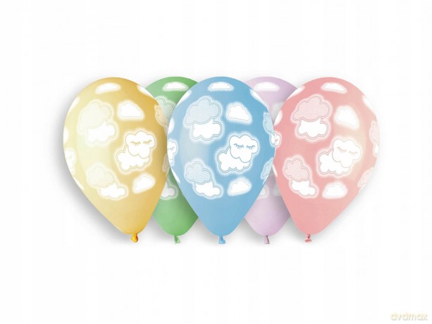 Balony Prremium Hel Chmurki 5 sztuk 13"