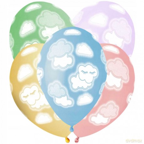 Balony Prremium Hel Chmurki 5 sztuk 13"