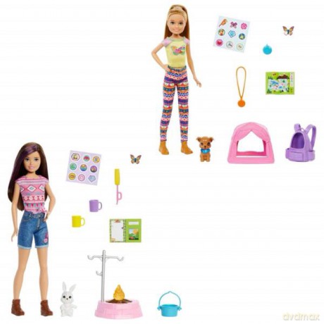Barbie Kemping Siostra + zwierzątko HDF69 mix