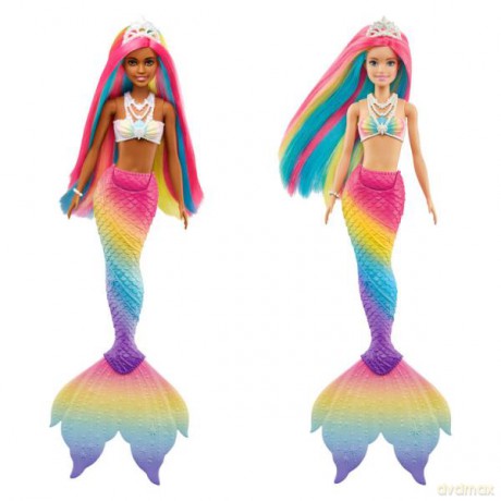 Barbie Lalka Dreamtopia Syrenka tęczowa GTF90 mix