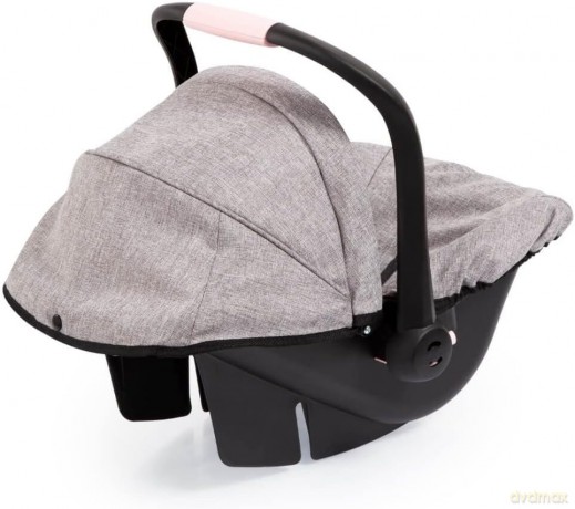 Bayer Fotelik samochodowy dla lalki Nosidełko z baldachimem szary z koroną 67910AA