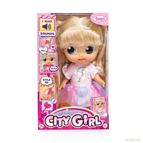 Bayer Lalka City Girl 31 cm z dźwiękiem 93221AD
