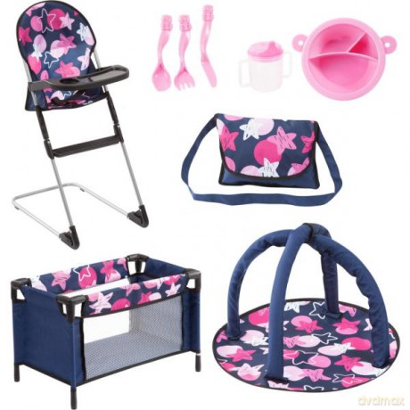 Bayer Łóżeczko przenośne - zestaw 9w1 TRAVEL SET 61769AB