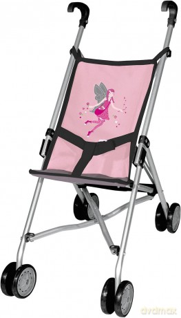Bayer Wózek spacerówka dla lalki Buggy różowo-szary 30108AA