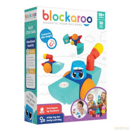 Blockaroo Zestaw mały Holownik 10 el. klocki magnetyczne [KLOCKI]
