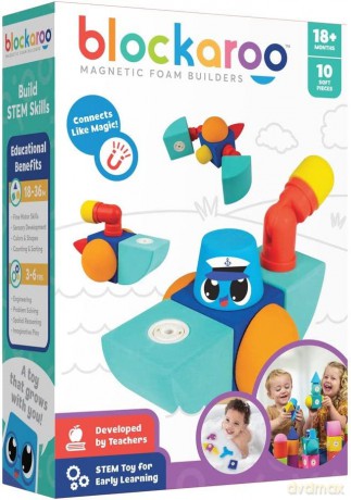 Blockaroo Zestaw mały Holownik 10 el. klocki magnetyczne [KLOCKI]