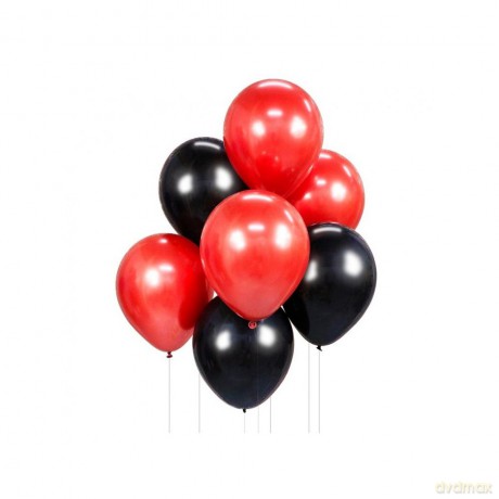 Bukiet balonowy B&C czerwono-czarny 7 szt