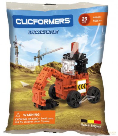 CLICFORMERS Koparka 23 elementy woreczek 809001 [KLOCKI]