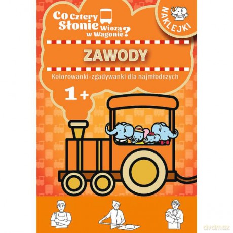 Co cztery słonie wiozą w wagonie? Kolorowanki zgadywanki dla najmłodszych. Zawody KS66270