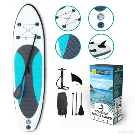 Deska SUP Stand Up Paddle 300 cm niebiesko - szara PDB-40001 JoySports