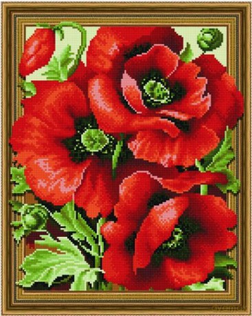 Diamentowa mozaika Letnie maki 5D 40x50 cm 5PD4050011 IPICASSO