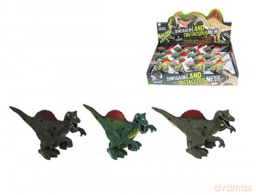 Dinozaur 14 cm. nakręcany ze światłem 3 kolory SL3688 mix [FIGURKA]
