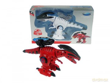 Dinozaur 21 cm metal powtarzający światło, dźwięk FY259 [FIGURKA]