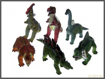 Dinozaur 40 cm z dźwiękiem 6 wzorów 2899/IC [FIGURKA]