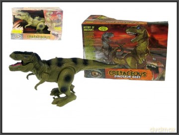 Dinozaur chodzący 30 cm światło, dźwięk 2 kolory WS5316 [FIGURKA]