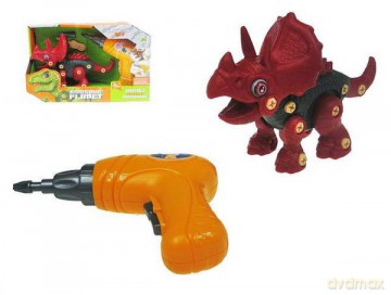 Dinozaur do skręcania 20 cm z wiertarką RS009-3 [FIGURKA]