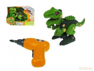 Dinozaur do skręcania 22 cm z wiertarką RS009-2 [FIGURKA]