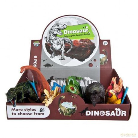 Dinozaur gumowy z dźwiękiem 26 cm mix [FIGURKA]
