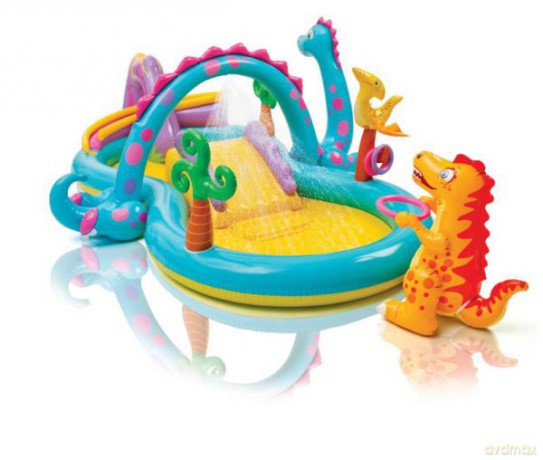 Dmuchany plac zabaw Dinoland w pudełku 333x229x112 cm 57135