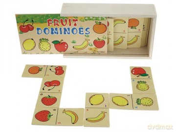 Domino obrazkowe drewniane Owoce 543461 [GRA]