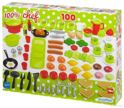 Duży zestaw 100 el. akcesoriów spożywczych 100% Chef 2659