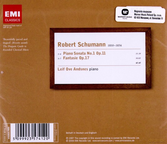 Andsnes: Encore-Schumann [CD]