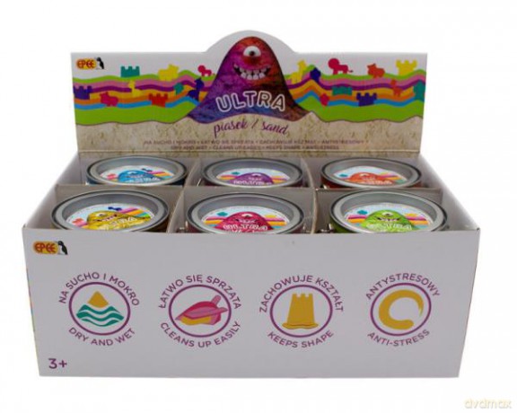 EP Ultra Piasek - puszka 200g + 5 foremek 12 wzorów 04253 mix