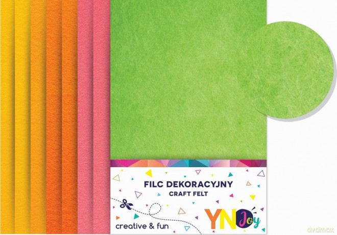 Filc dekoracyjny fluo 8 sztuk