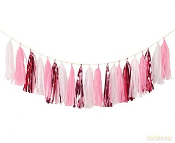Girlanda B&G Frędzelki - Baby Boy 36x250 cm jasnoróżowa 20 szt