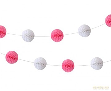 Girlanda B&G Kuleczki - Baby Girl jasnoróżowa 250 cm