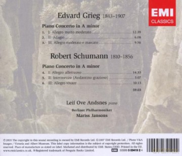 Andsnes: Recommends Grieg/Schumann: Piano Ctos [CD]