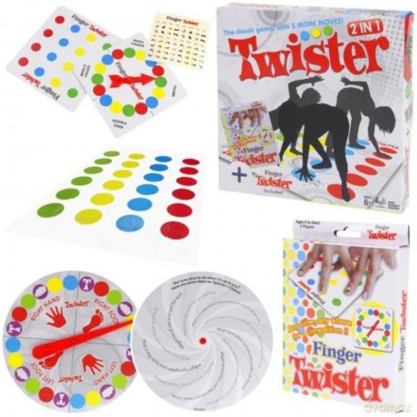 Gra zręcznościowa 2w1 Klasyczny Twister + Finger Twister [GRA]